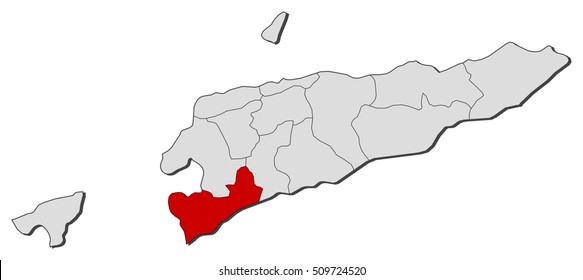 Map - East Timor, Cova Lima