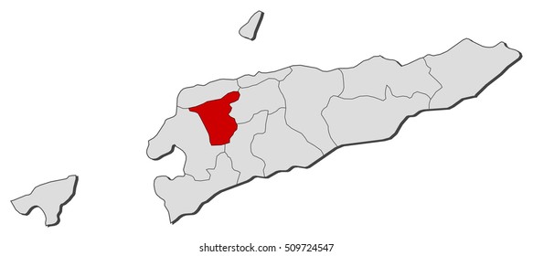 Map - East Timor, Ermera