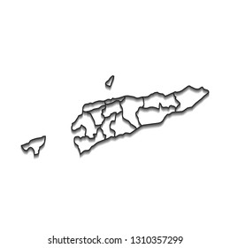 Map of East Timor - High detailed on white background. Abstract design vector illustration eps 10.
