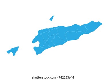 Map of East Timor. High detailed vector map - East Timor.