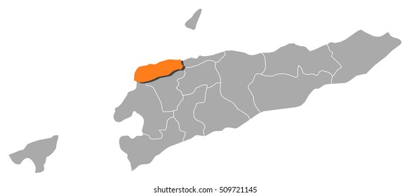 Map - East Timor, Liquica