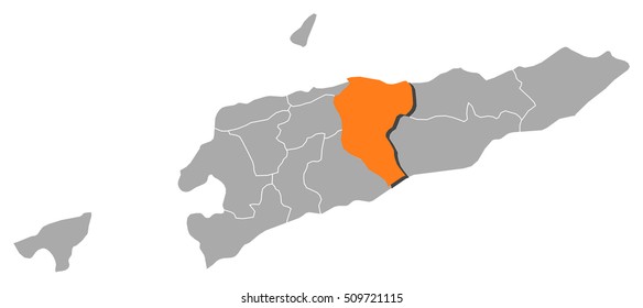 Map - East Timor, Manatuto