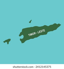 Mapa de la ilustración vectorial de Timor Oriental, diseño simple