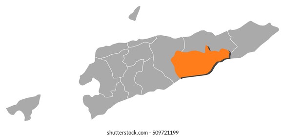 Map - East Timor, Viqueque