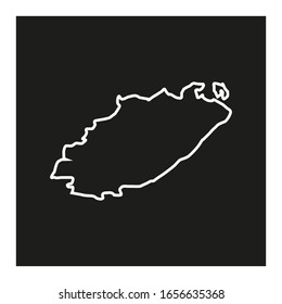 map of eastern cape cape region in country of south africa