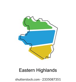 Map of Eastern Highlands modern outline, High detailed vector illustration vector Design Template, suitable for your company