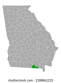 Map of Echols in Georgia on white
