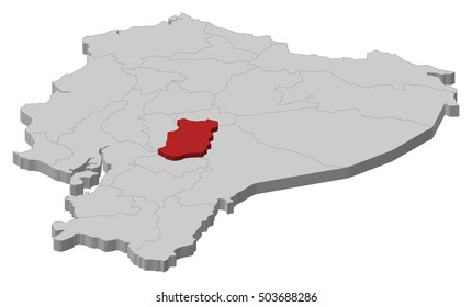 Map - Ecuador, Chimborazo - 3D-Illustration