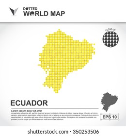Map Of Ecuador Dotted Vector