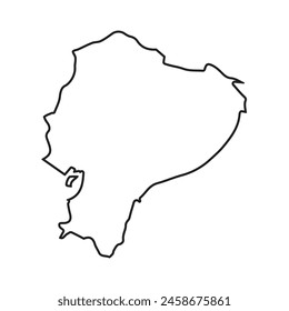 map of Ecuador line icon. Illustration vector graphic of map of Ecuador.