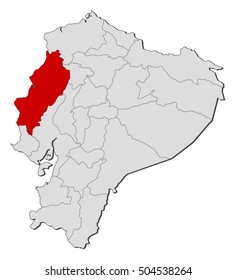 Map - Ecuador, Manabi