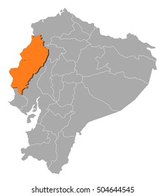 Map - Ecuador, Manabi