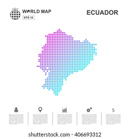 Map Of Ecuador pixel Vector