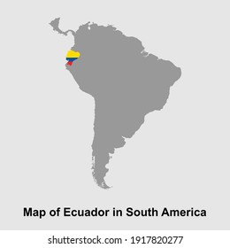 Map Of Ecuador In South America Isolated Vector Illustration