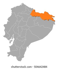 Map - Ecuador, Sucumbios