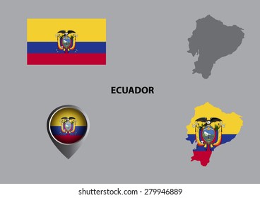Map of Ecuador and symbol