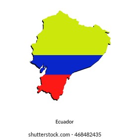 Map of Ecuador for your design, concept Illustration.