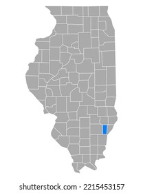 Map of Edwards in Illinois on white