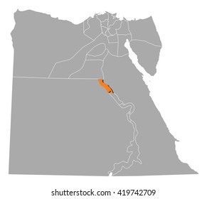 Map - Egypt, Asyut