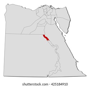 Map - Egypt, Asyut