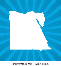 Map of Egypt blue comic pop art vector.
