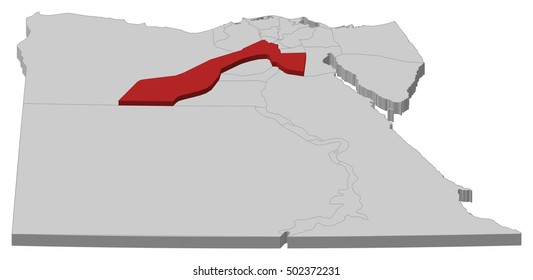 Map - Egypt, Giza - 3D-Illustration