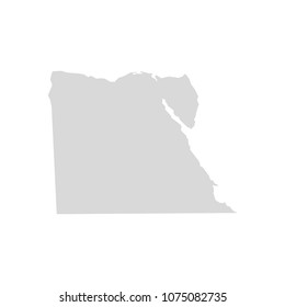 Map of Egypt in gray on a white background