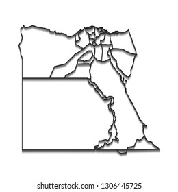 Map of Egypt - High detailed on white background. Abstract design vector illustration eps 10.