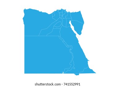 Map Of Egypt. High Detailed Vector Map - Egypt.