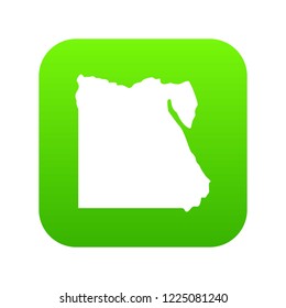 Map of Egypt icon digital green for any design isolated on white vector illustration
