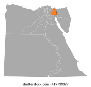 Map - Egypt, Ismailia