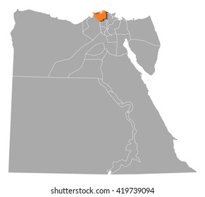 Map - Egypt, Kafr el-Sheikh
