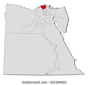 Map - Egypt, Kafr el-Sheikh