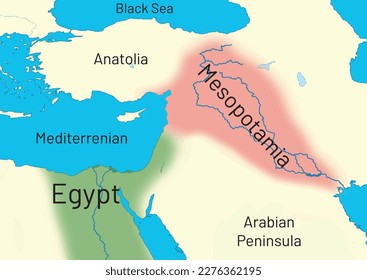 Map of egypt and mesopotamia