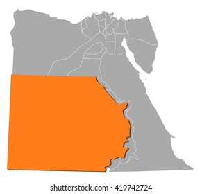 Map - Egypt, New Valley