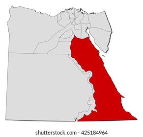 Map - Egypt, Red Sea