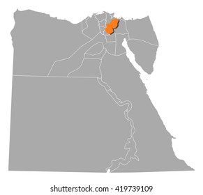 Map - Egypt, Sharqia