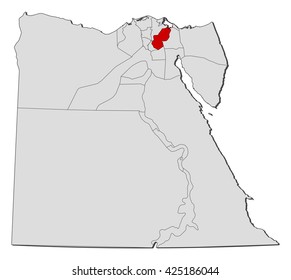 Map - Egypt, Sharqia