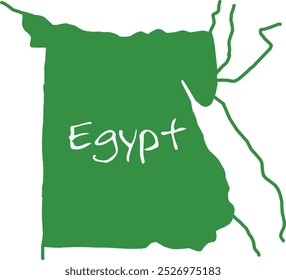 map of egypt simple outline 