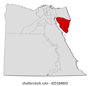 Map - Egypt, South Sinai