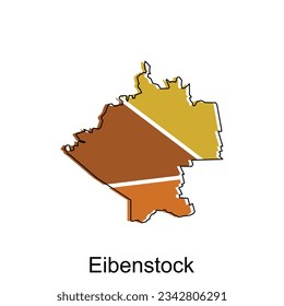 map of Eibenstock national borders, important cities, World map country vector illustration design template