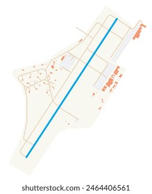 Map of Eindhoven Airport (Netherlands). IATA-code: EIN. Airport diagram with runways, taxiways, apron, parking areas and buildings. Map Data from OpenStreetMap.