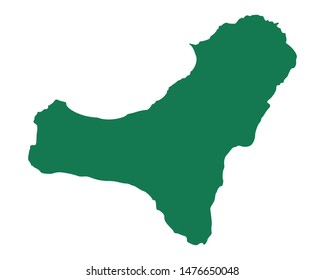 Map of El Hierro on white