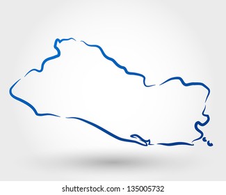 map of el salvador. map concept