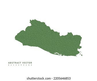 Karte von El Salvador grüner einfacher Umriss. Stylisierter minimaler Liniendesign-Vektor.