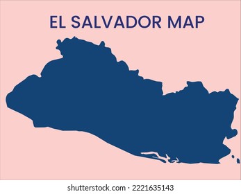 Map of El Salvador, Solid Map, El Salvador vector Illustration, Map of El Salvador with Colour. El Salvador map.