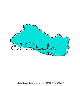 Map of El Salvador Vector Illustration Design Template.