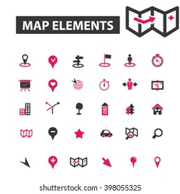 map elements icons

