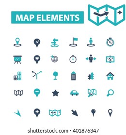 map elements icons
