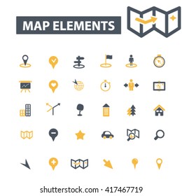 map elements icons
